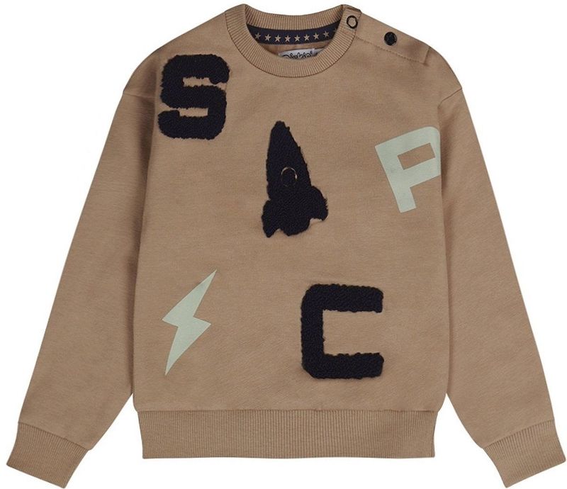 Dirkje - Sweater - Zacht Katoen - Met Drukknoopsluiting - 3D Applicatie