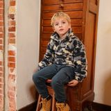 Koko Noko - Fleece Trui - Steel Blue - Halve Rits