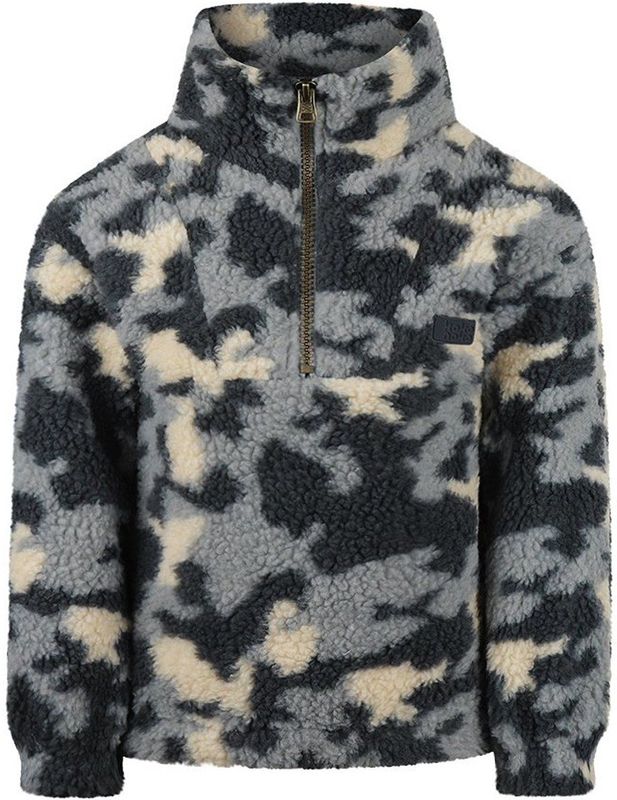 Koko Noko - Fleece Trui - Steel Blue - Halve Rits