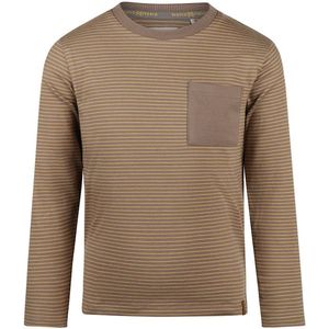 Koko Noko - Jongens T-shirt - Taupe - Lange Mouwen