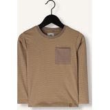 Koko Noko - Jongens T-shirt - Taupe - Lange Mouwen