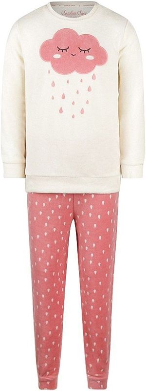 Charlie Choe - Pyjama - Off White - Meisjes - Warme Winter Pyjama