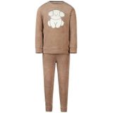 Charlie Choe - Velours Pyjama - Bruin - Meisjes - Puppy Print