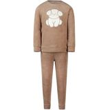 Charlie Choe - Velours Pyjama - Bruin - Meisjes - Puppy Print
