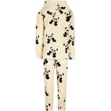 Charlie Choe - Fleece Huispak - Off White - Panda - Kinderpyjama - 152