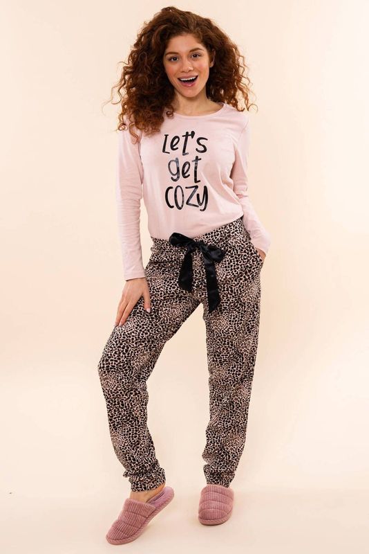 Charlie Choe - Pyjamabroek - Bruin/Lichtroze