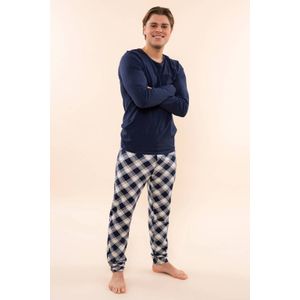 Charlie Choe - Pyjama - Donkerblauw/Wit - Heren