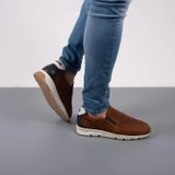 Australian Eagle - Instappers - Cognac - Nubuck - Leer - Rubber Zool