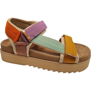 Maruti Beau sandalen met klittenband plateau sandalen dames