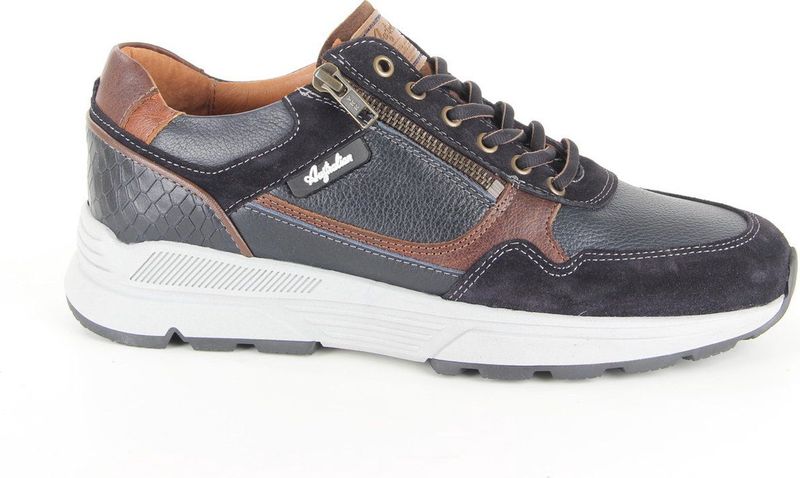 Australian Footwear - Connery - Casual Schoenen - Stretchleer - Rits- en Vetersluiting