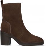 Maruti - Vanity Enkellaarsjes op hak Bruin - Dark Brown Lizard