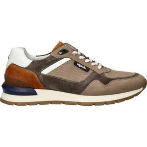 Australian, Grijze Leren Sneakers met Comfortabel Voetbed Bruin, Heren, Maat:42 EU