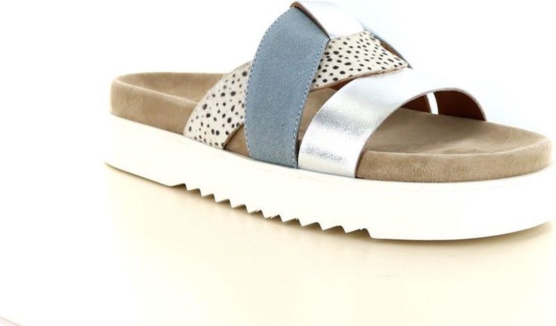 Maruti - Bari Slippers Blauw - Pixel Offwhite - Blue - Silver