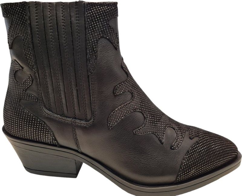 Maruti Tessy A00 Black Strass Dames Enkellaarzen - Zwart