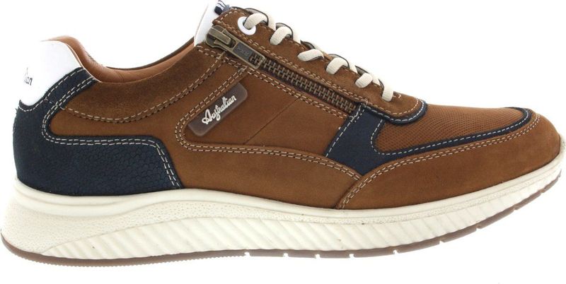 Australian Footwear - Maurizio - Veterschoenen - Cognac/Blauw - Leer