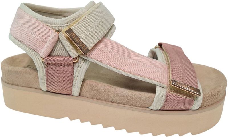 Maruti - Beau - Sandalen - Roze - Leer/Textiel - Klittenbandsluiting