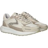 Maruti - Dames Sneaker in Zwart met Goud en Beige Accenten