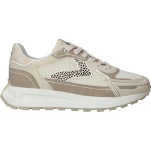 Maruti - Dames Sneaker in Zwart met Goud en Beige Accenten