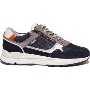 Australian Footwear - Connery Leather - Sneakers - Blue Grey Orange - Rubber Zool