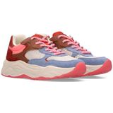 Scotch&Soda - Celest - Dames Sneaker - Blauw Multi - Suède/Iimitatieleer/Mesh