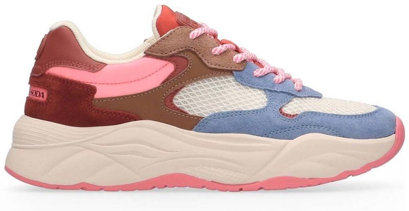 Scotch&Soda - Celest - Dames Sneaker - Blauw Multi - Suède/Iimitatieleer/Mesh