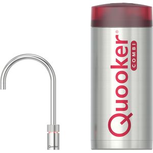 Quooker Nordic Round kokendwaterkraan - draaibare uitloop - Combi reservoir - Warm / kokend water - Chroom 22NRCHR