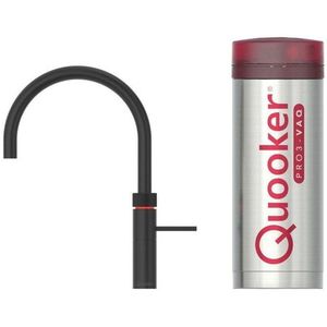 Quooker Fusion Round kokendwaterkraan - draaibare uitloop - PRO3 reservoir - Warm / kokend water - Zwart 3FRBLK