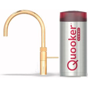 Quooker Fusion round met COMBI boiler 3-in-1 kokend water kraan Goud