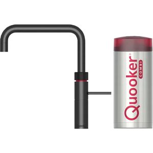 Quooker Fusion Square met een COMBI+ boiler 3-in-1 kraan in zwart