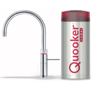 Quooker Fusion round met COMBI+ boiler 3-in-1 kokend water kraan RVS