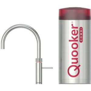 Quooker Fusion round met COMBI+ boiler 3-in-1 kokend water kraan RVS