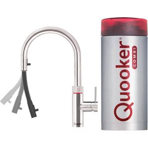 Quooker Flex met COMBI+ boiler 3-in-1 kraan RVS