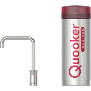 Quooker Classic Nordic Square kokendwaterkraan - draaibare uitloop - PRO3 reservoir - Warm / kokend water - RVS 3CNSRVS