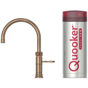 Quooker - Classic Fusion Round - Kokendwaterkraan - Messing Patina