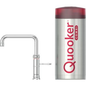 Quooker Classic Fusion Square met COMBI+ boiler 3-in-1 kokend water kraan chroom