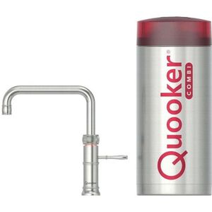 Quooker Classic Fusion square met COMBI+ boiler 3-in-1 kokend water kraan RVS