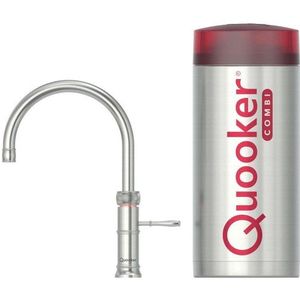 Quooker Classic Fusion round met COMBI+ boiler 3-in-1 kokend water kraan RVS