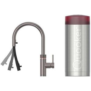 Quooker COMBI Flex GUNMETAL inbouw kokend water kraan gunmetal zuinig energieklasse A | .