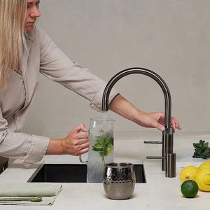 Quooker Fusion round gun metal met Combi+ reservoir