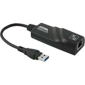 USB 3.0 naar Ethernet (RJ45) adapter kabel - 1000 Mbps - Internet adapter - Gigabit LAN - Zwart - Provium