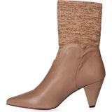 Jan Jansen Camille Dames Laarsjes Beige - Beige - Leer - JJLIS20022.