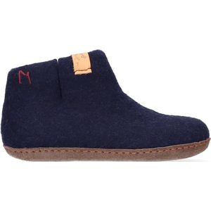 Tofvel - Luna Kids Wolvilt Sloffen Navy Blue - Maat 32