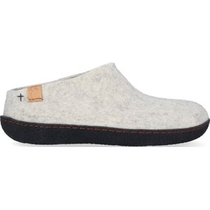 Tofvel Pantoffels Unisex  Beige Wolvilt