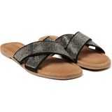 Lazamani - Lexi Suede Dames Slippers Pewter
