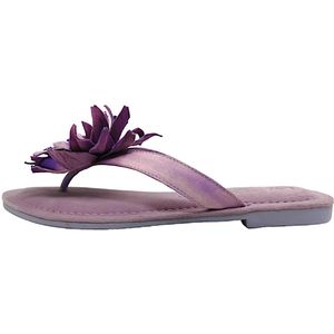 Lazamani - Daisy Leren Dames Slippers Lilac