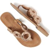 Lazamani - Juliet Leren Dames Slippers Peach