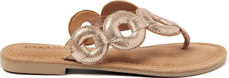 Lazamani - Juliet Leren Dames Slippers Peach