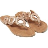 Lazamani - Juliet Leren Dames Slippers Peach