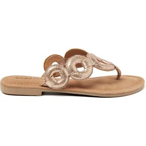 Lazamani - Juliet Leren Dames Slippers Peach