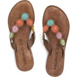 Lazamani - Luna Suede Dames Slippers Multi - Maat 36